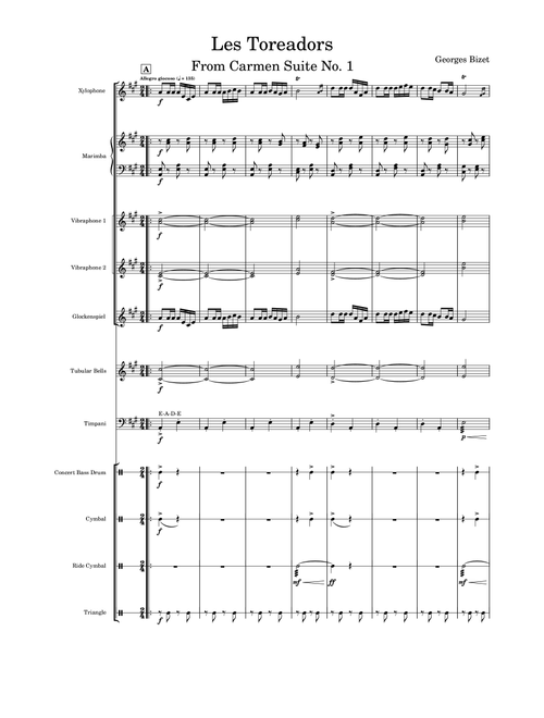 Les Toréadors (Arr. Renan Andrade) - Georges Bizet (Percussion Ensemble)