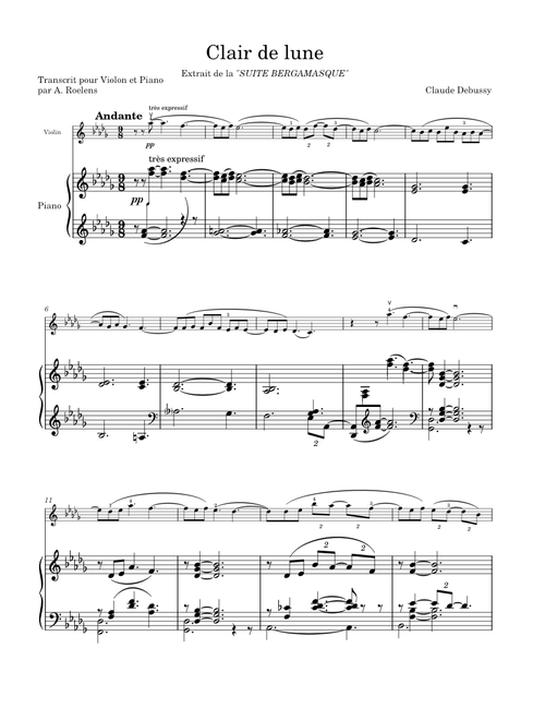 Clair de lune – Claude Debussy