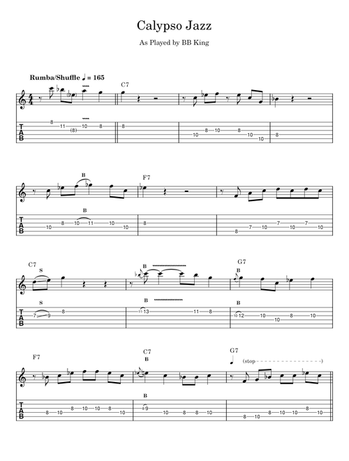 Calypso Jazz - BB King