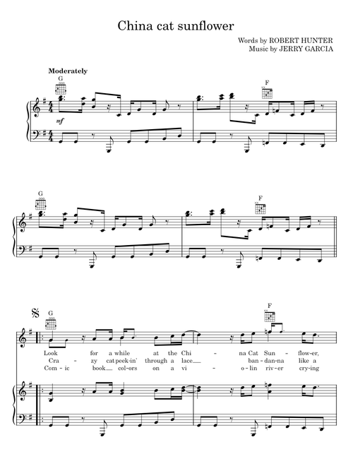 China Cat Sunflower - ROBERT HUNTER