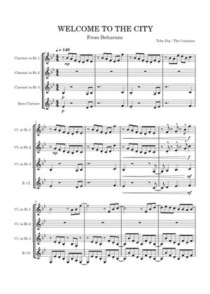 WELCOME TO THE CITY – Toby Fox Sheet Music for Piano (Solo