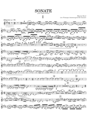 Ravel - Violin Sonata No. 2 Sheet Music for Piano, Violin (Solo ...