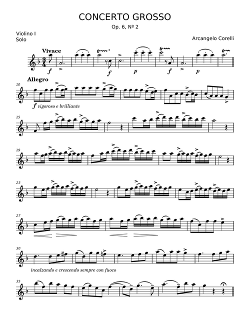 Concerto grosso in F major, Op.6 No.2 - Arcangelo Corelli