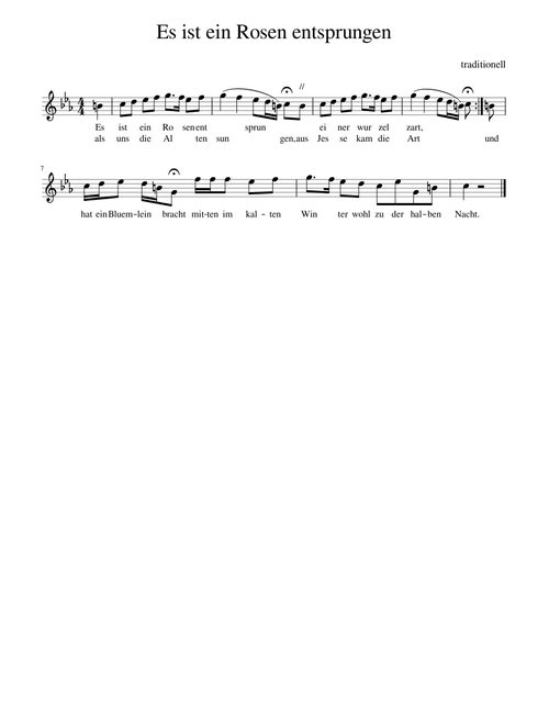Traditional music - Es ist ein Rosen entsprungen