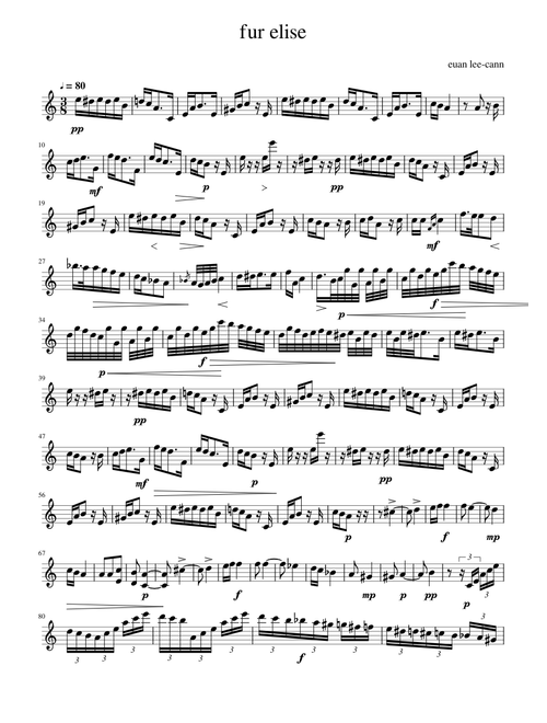 fur elise for flute