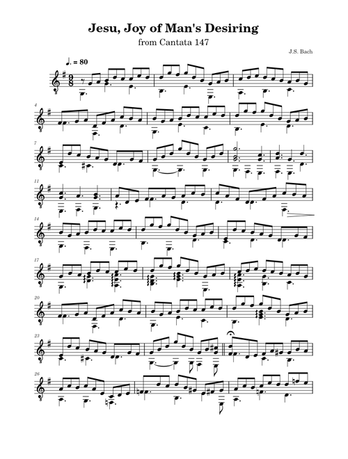 Jesu, Joy of Man's Desiring – Johann Sebastian Bach from Cantata 147