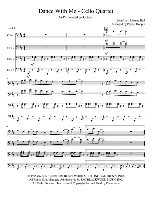 Dance With Me (Arr. Phyllis Hopper) - Orleans (String Ensemble)