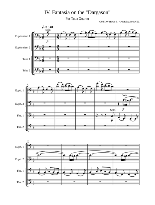 Second Suite in F - IV. Fantasia on the "Dargason" – Gustav Holst