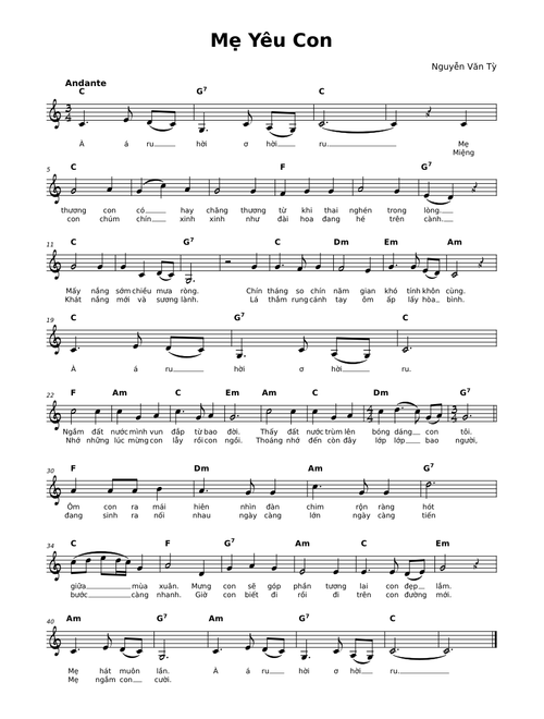 Mẹ Yêu Con – Nguyễn Văn Tý