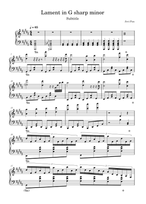 In Hell We Live, Lament – Mili In Hell We Live, Lament Sheet Music for ...
