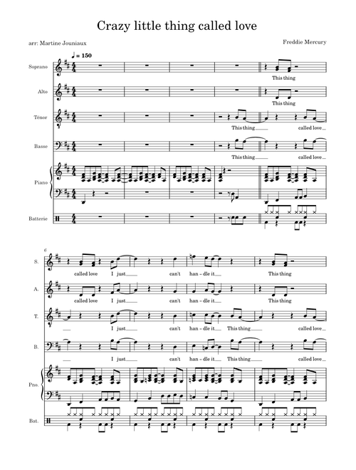 Crazy little thing called love – Queen Crazy little thing called love SATB
