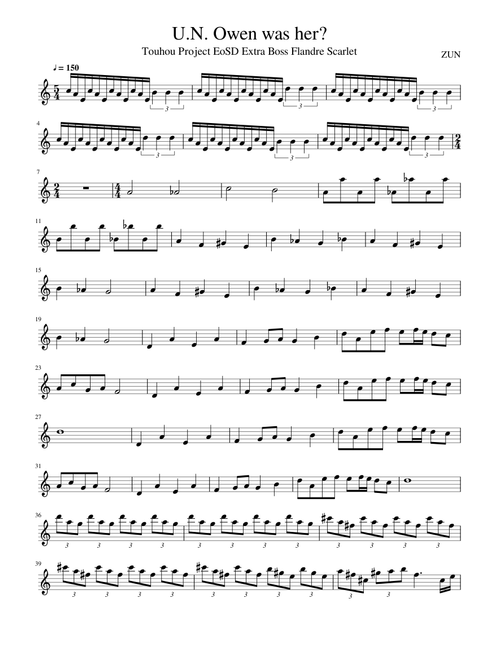 U.N. Owen was her? flute full solo
