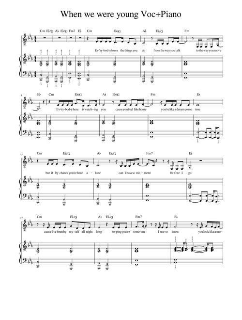 When we were young Voc+Piano
