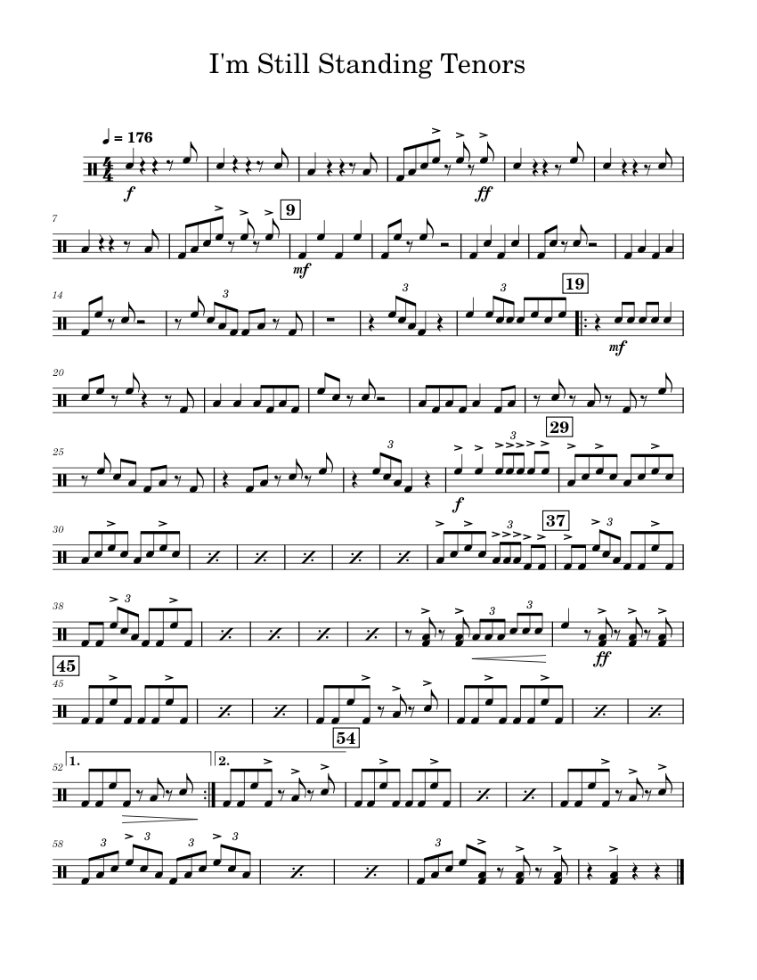 i-m-still-standing-tenors-sheet-music-for-tenor-drum-solo-musescore