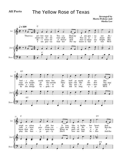 The yellow rose of texas – Misc Traditional