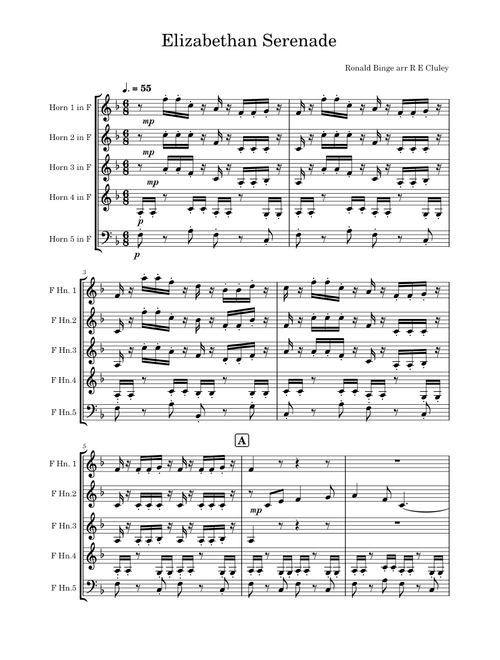 Elizabethan_Serenade for Horn Quintet - Ronald Binge