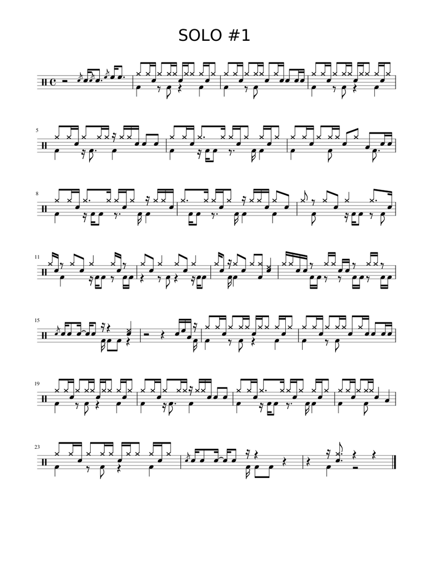 SOLO 1 Sheet music for Drum group (Solo) | Musescore.com