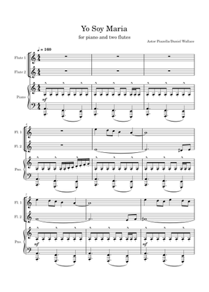 Yo soy Maria - Astor Piazzolla Sheet Music for Flute (Woodwind
