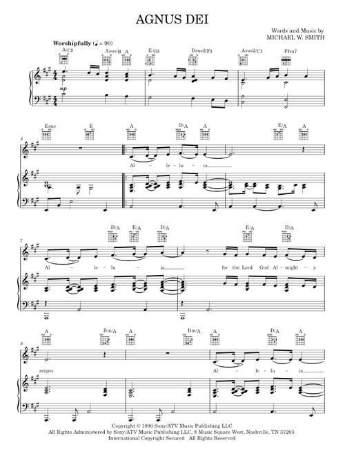 Agnus dei - Michael W. Smith (Piano-Vocal-Guitar)