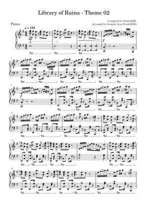 ライブラリーオブルイナアートブック、 楽譜、アクリル