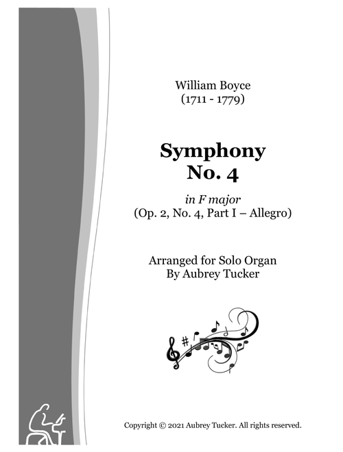 Organ: Symphony No. 4 in F major (Op. 2, Part I - Allegro) - William Boyce (Arr. Aubrey Tucker) (Organ)
