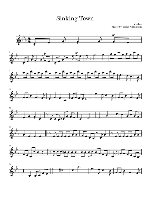 Sinking Town – Yoeko Kurahashi (Violin SOLO)