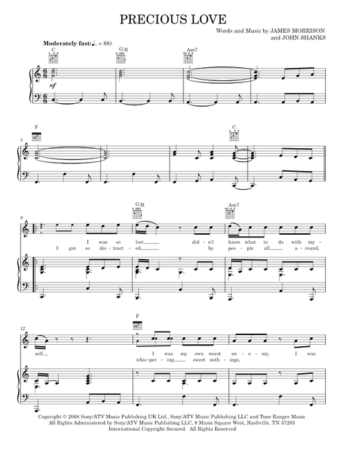 Precious love - James Morrison (Piano-Vocal-Guitar)