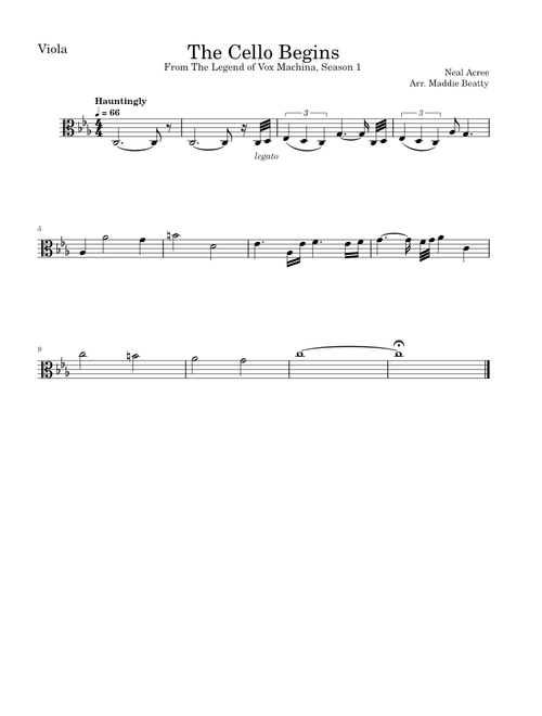 The Cello Begins – Neal Acree (from The Legend of Vox Machina)