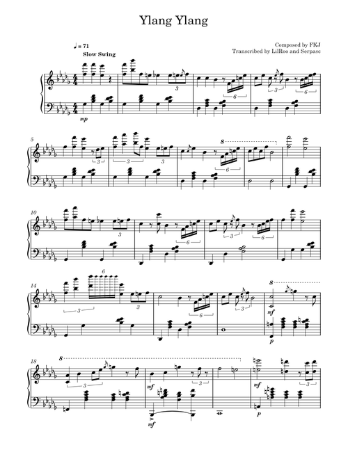 Ylang Ylang - FKJ  Transcribed by LilRoo