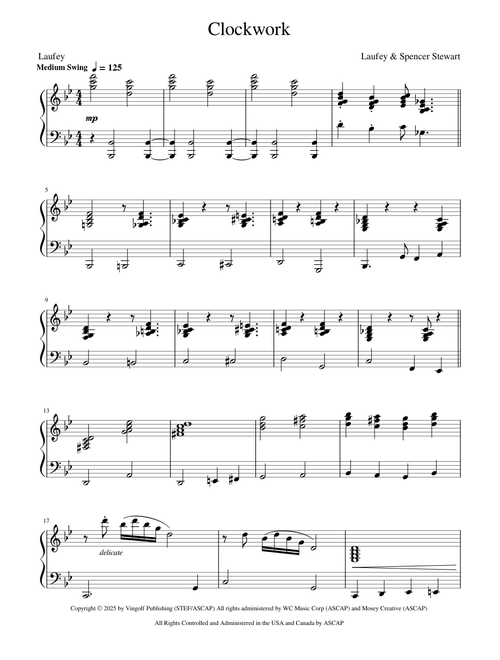 Clockwork - Laufey (Piano Accompaniment)