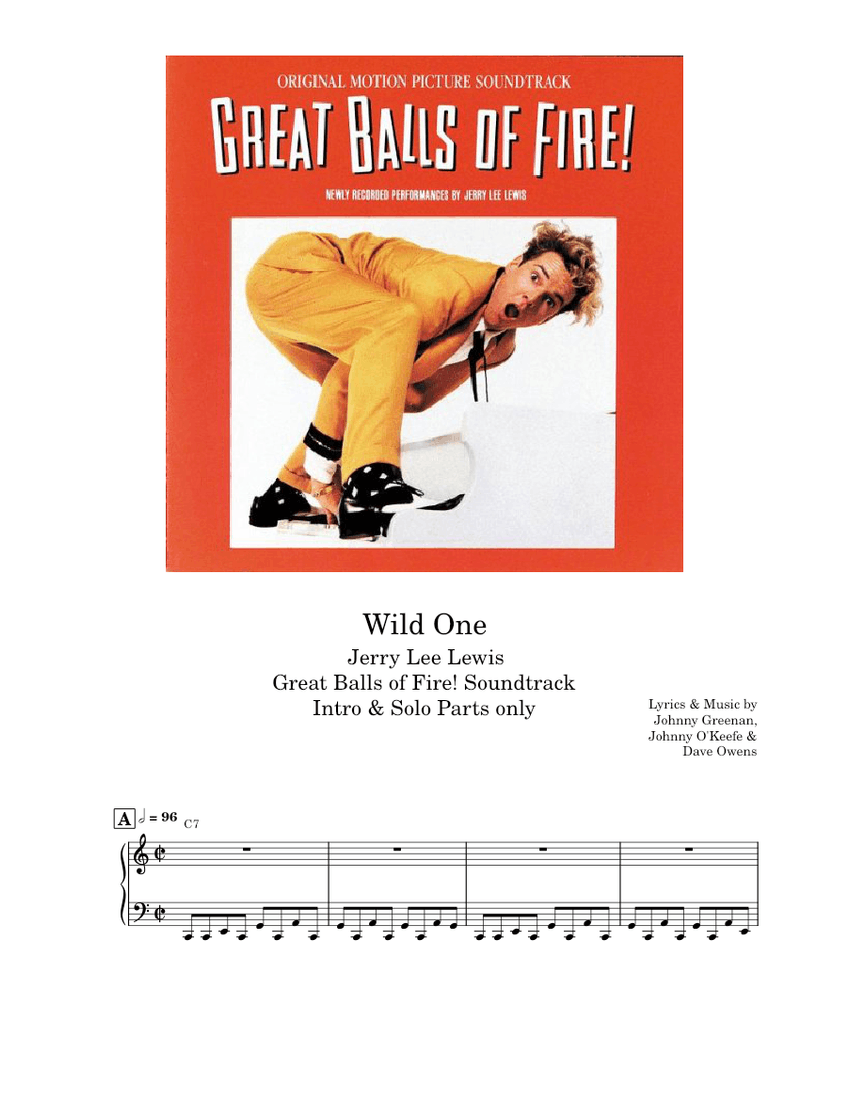 Wild one [Solo Parts] – Jerry Lee Lewis Sheet music for Piano (Solo) |  