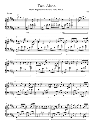 ふたり。ひとり。 – dai ふたり。ひとり。- Dai/m.graveyard Sheet