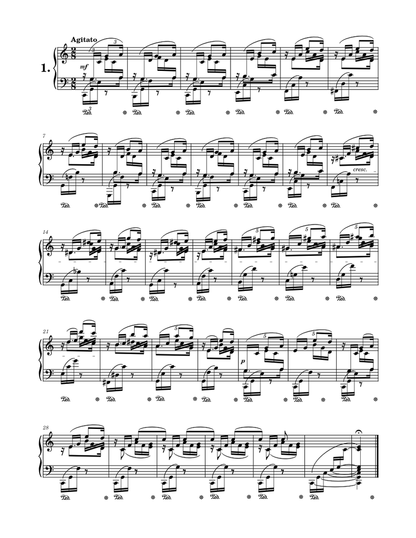 Chopin Prelude No. 1 in C Major (Op. 28) Sheet music for Piano (Solo