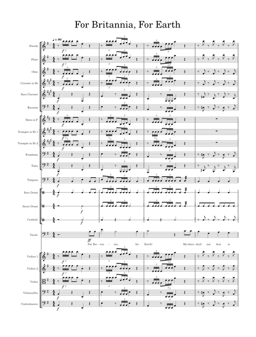 For Britannia, For Earth (Chorus Only)