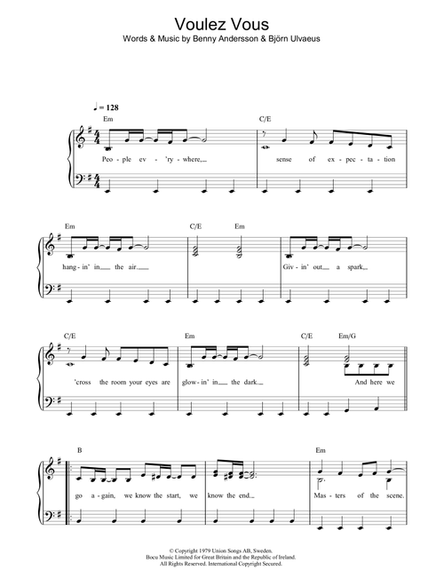 Voulez Vous - ABBA (Easy Piano)