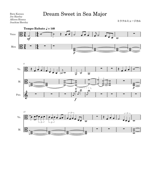 Dream Sweet In Sea Major – Miracle Musical (ミラクルミュージカル) (unfinished)