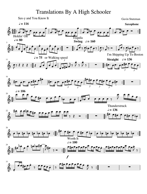 Saxophone Mash-up