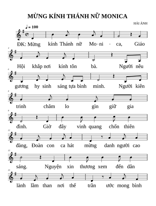 MỪNG KÍNH THÁNH NỮ MONICA