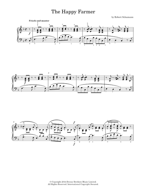 The Happy Farmer - Robert Schumann (Piano Solo)