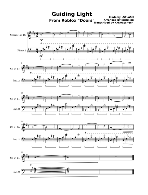 Guiding Light - LSPLASH - Clarinet and Piano DUET