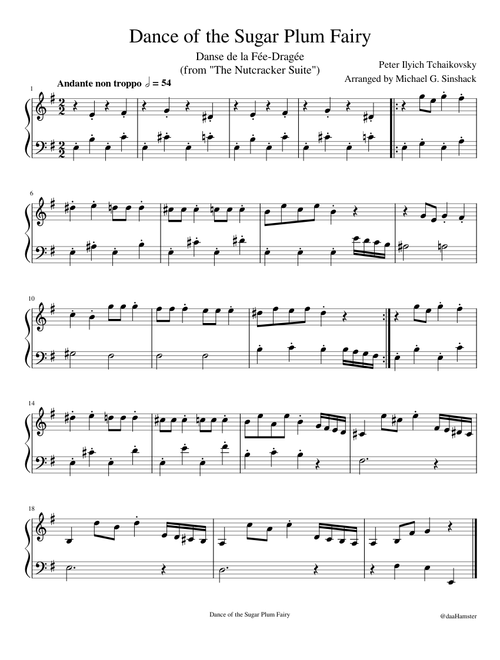 Dance Of The Sugar Plum Fairy – Pyotr Ilyich Tchaikovsky
