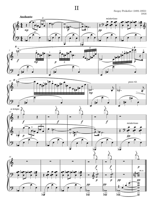 Prokofiev, Sergey - Visions Fugitives Op. 22 sheet music by Tropax