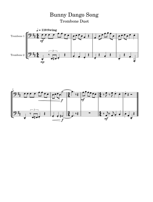 MH Rise: Bunny Dango Song – Trombone Duet