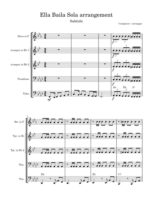 Ella Baila Sola  – Eslabon Armado y Peso Pluma Ella Baila Sola arrangement