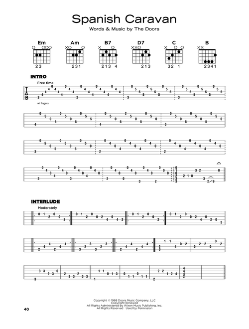Spanish Caravan - The Doors (Really Easy Guitar)