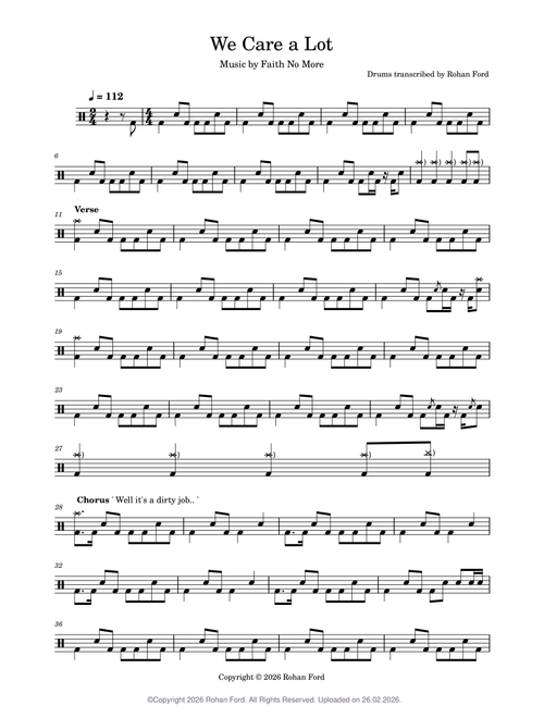 We Care a Lot – Faith No More (drums)