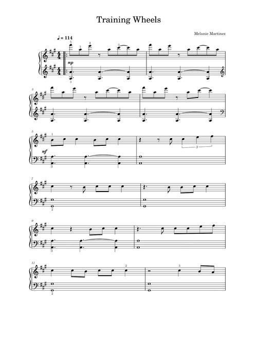 Training Wheels (Arr. Melanie Martinez) - Scott Hoffman (Piano Solo)