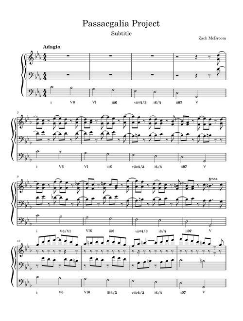 Passacaglia in C minor, BWV 582 – Johann Sebastian Bach