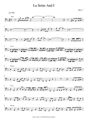 ヴァネッサ パラディ ヴァリアシオン 楽譜 La seine – Vanessa Paradis Sheet Music for Piano, Saxophone alto