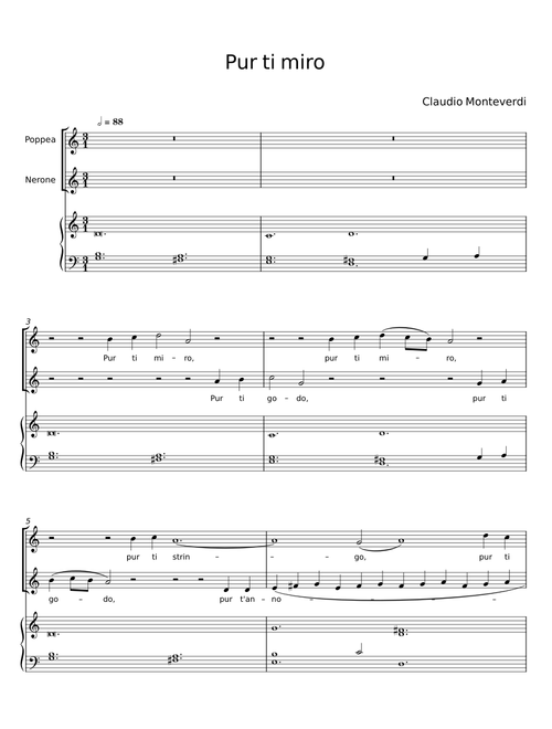 Pur ti miro - Claudio Monteverdi